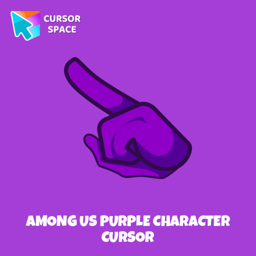 Among Us Purple Character cursor arrow cursor